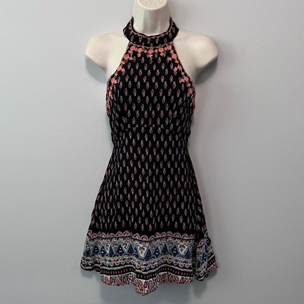 Millau Halter Open Back Mini Dress Size S